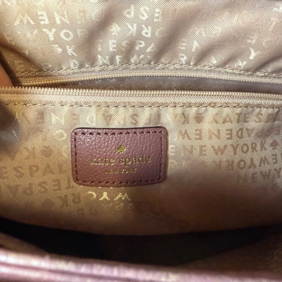 Kate Spade Natasha Lovett Street Purple Satchel Top Handle Purse Handbag - Picture 13 of 15